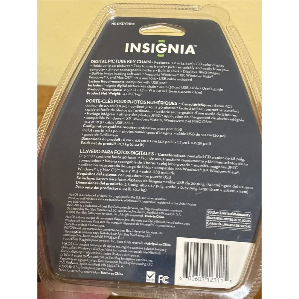 Insignia NS-DKEYRD10 Digital Picture Keychain 1.8